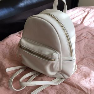 Small white backpack